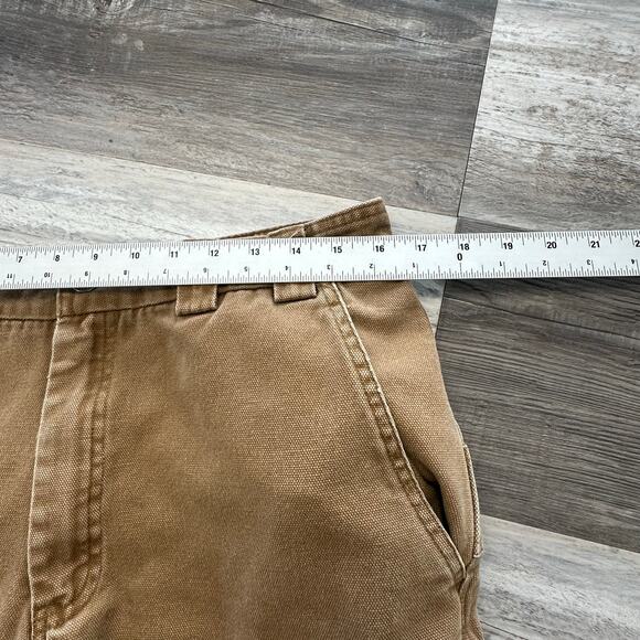 Duluth Trading Co Tan Mens 33x31 Fire Hose Relaxed Fit Duck‎ Canvas Cargo Pants - Picture 10 of 14